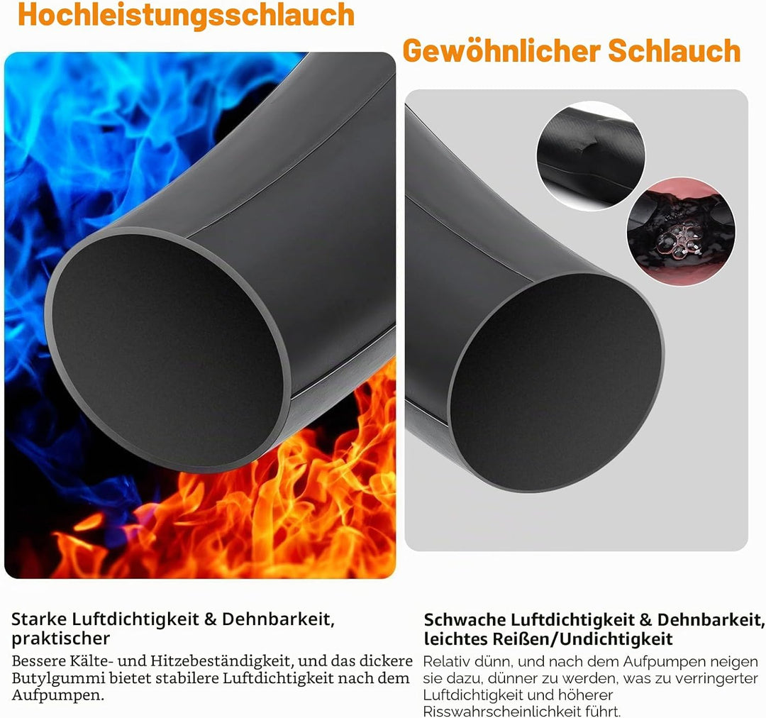 YunSCM 90/100-406 20 Zoll Schlauch 20x3.5/4.0 AV32mm Ventil kompatibel 20 Zoll Fat Fahrradschlauch/M