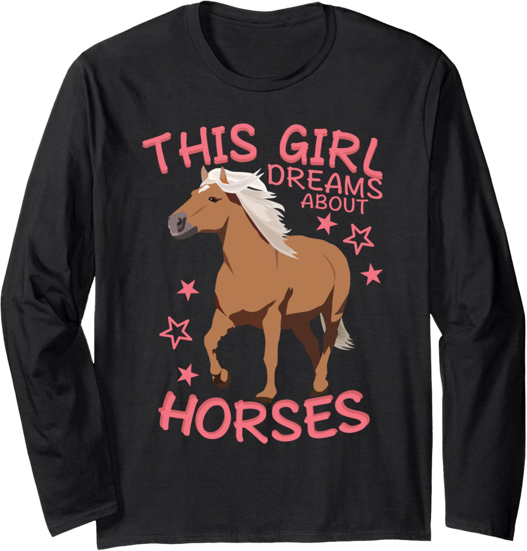 This Girl dreams about Horses - Haflinger Pferd Langarmshirt