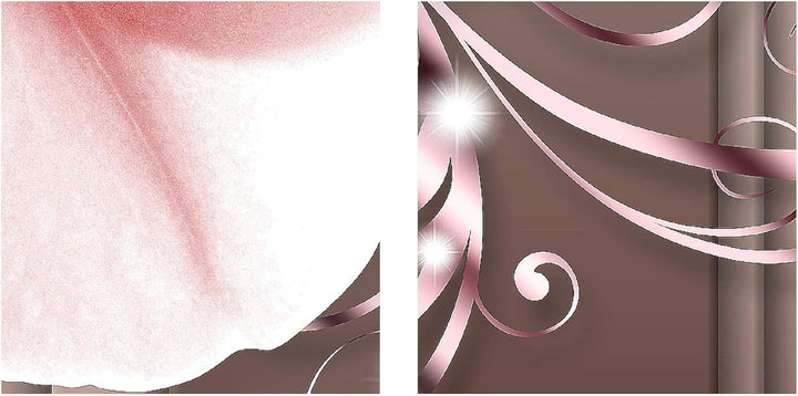 Runa Art - Bilder Blumen Orchidee 200 x 100 cm 5 Teilig XXL Wanddekoration Design Grau Rosa 008351b