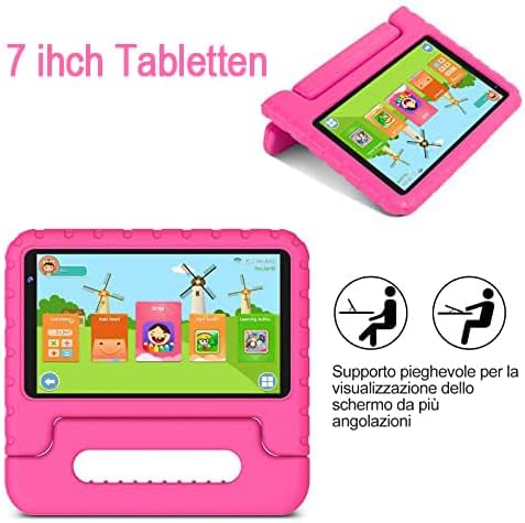 AOCWEI Kinder Tablet Android 13 7-Zoll für Kinder, 7GB RAM 64GB ROM/TF 512GB, Elterliche Kontrolle,