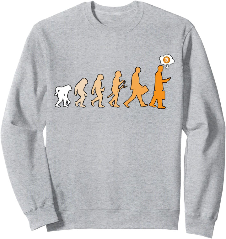 Bitcoin Evolution Funny HODL Bitcoin Krypto Kryptowährung Sweatshirt
