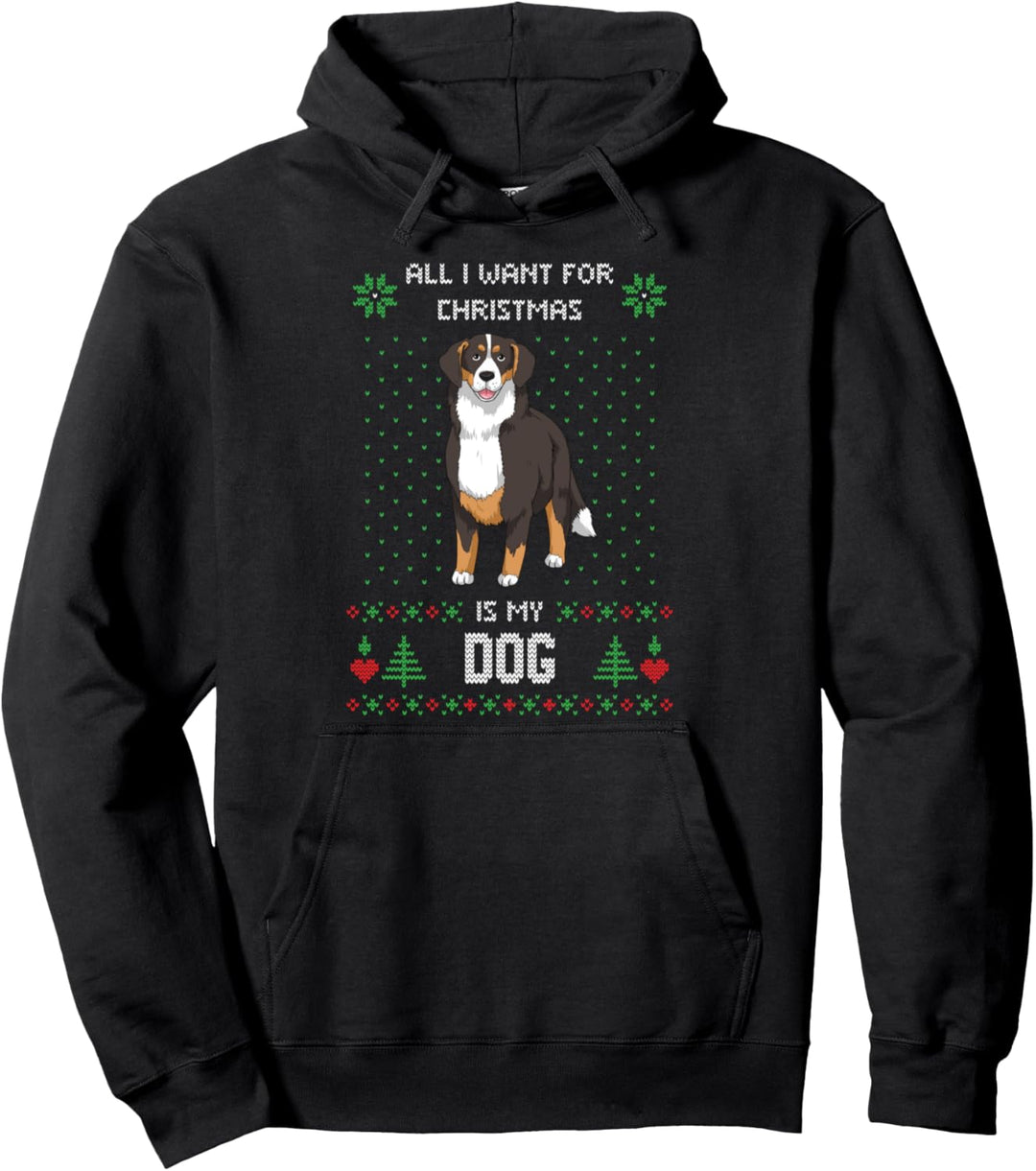 Ugly Sweater Berner Sennenhund Hund Weihnachten Pullover Hoodie