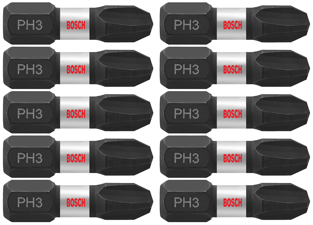BOSCH ITPH31B Schraubendreher-Bit, 2,5 cm (1 Zoll) Phillips, #3 Impact Tough Schraubendreher-Bit Kre