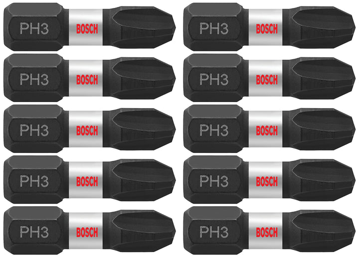 BOSCH ITPH31B Schraubendreher-Bit, 2,5 cm (1 Zoll) Phillips, #3 Impact Tough Schraubendreher-Bit Kre
