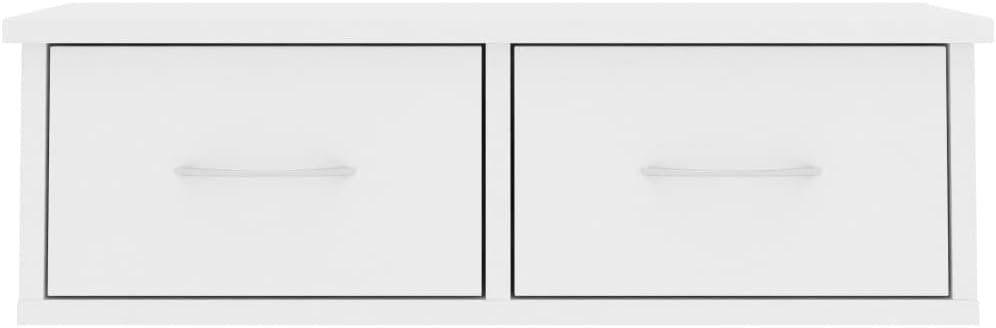 Tidyard Wand Schubladenregal Wandregal, Schweberegal mit 2 Schubladen, Aufbewahrungsregal im Flur, H