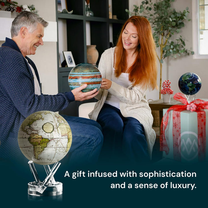 4.5 White Cassini Terrestrial MOVA Globe by Mova