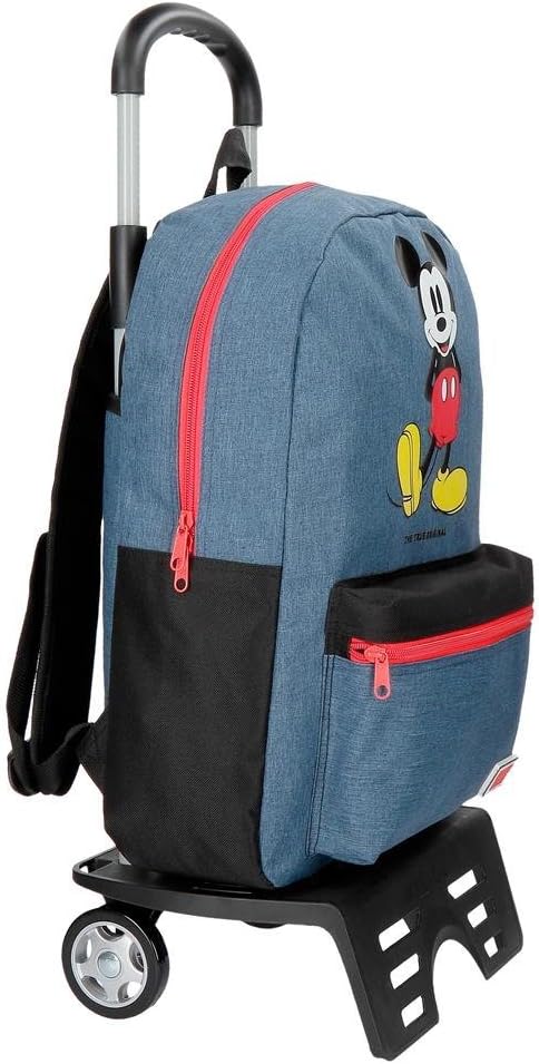 Disney Mickey Blue Rucksack mit Trolley Blau 32x42x16 cms Polyester 21.5L