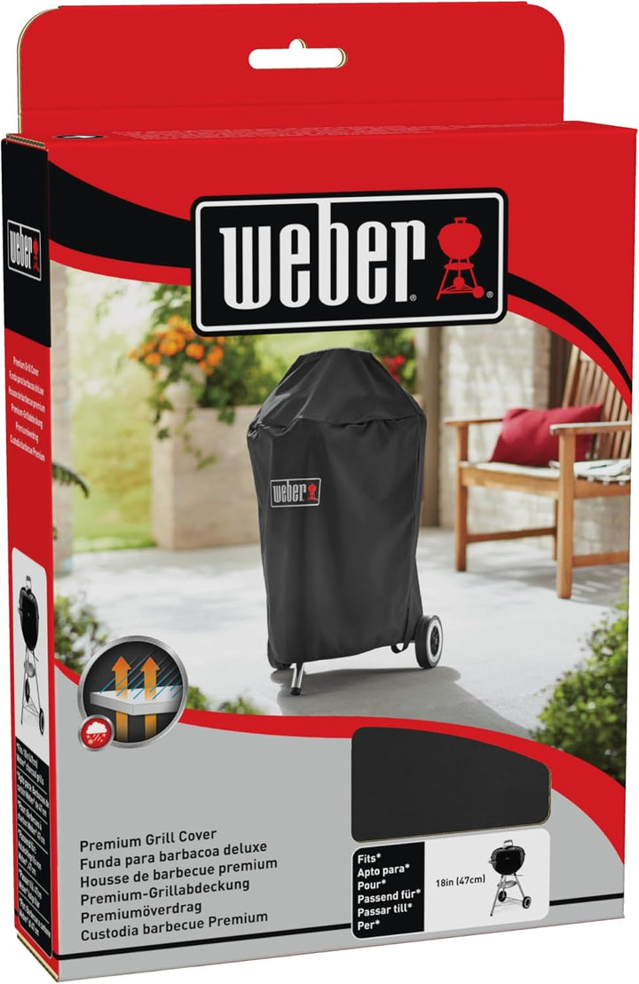 Weber Premium-Abdeckhaube/Für 47 cm Holzkohlegrills, Atmungsaktives und wasserabweisendes Material m