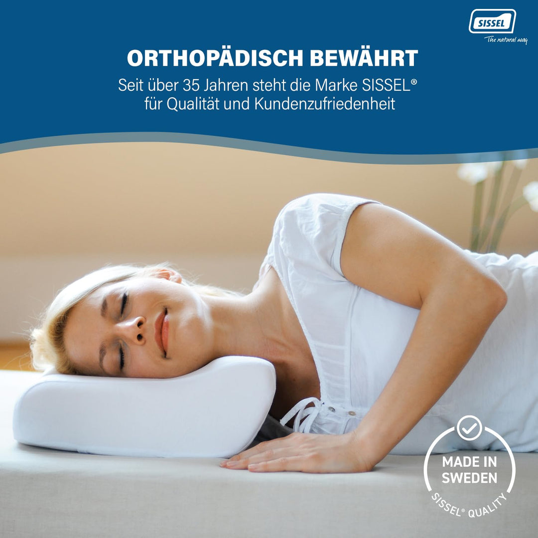 SISSEL Unisex-Erwachsene Nackenkisssen Nackenkissen Soft, Inkl. Bezug Nackenstützkissen, Ecru, 47 x