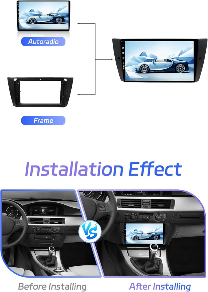 JOYX Android 13 Autoradio Passt für BMW E90/E91/E92/E93 (2005–2012) - [4G+64G] - Eingebaut DSP/Carpl