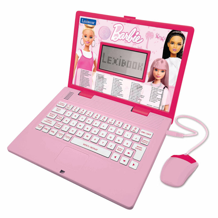 Lexibook JC598BBi5 Barbie, Lern- und Zweisprachiger Laptop in Englisch/Italienisch, Spielzeug für Ki