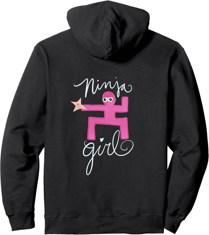 Ninja Girl Pink Ninja design Pullover Hoodie