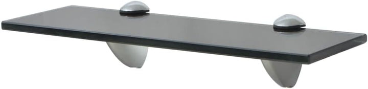 FIRBNUS 30x20x0,8 cm 2 Stück Wandregal Glas Schwarz Schwebende Regale für Bücher Bad Regal Ablagen R