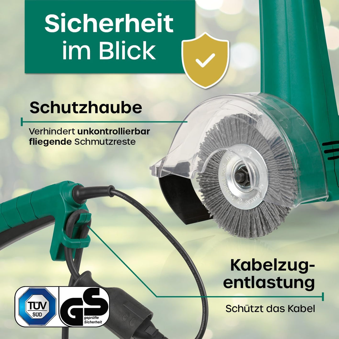 EASYmaxx Fugenreiniger elektrisch | Einfache säuberung von Fugen, Gehwegen & uvm - Ohne lästige Rück