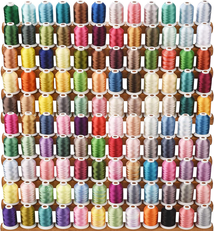 Simthread 120 Farben Polyester Maschinen Stickgarn - 1000 Meter, für Babylock/Janome/Singer/W 6N Sti