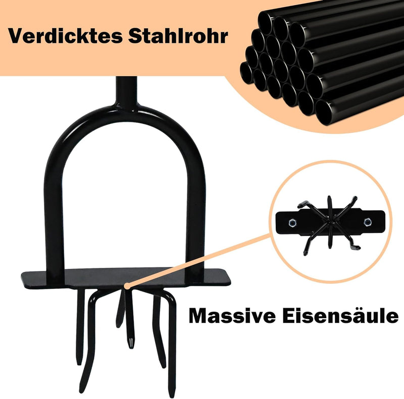 XMTECH 3 in 1 Gartengeräte mit Stiel, Rasenbelüfter Rasenlüfter, Gartenkralle Twist, Manuelle Bodenk