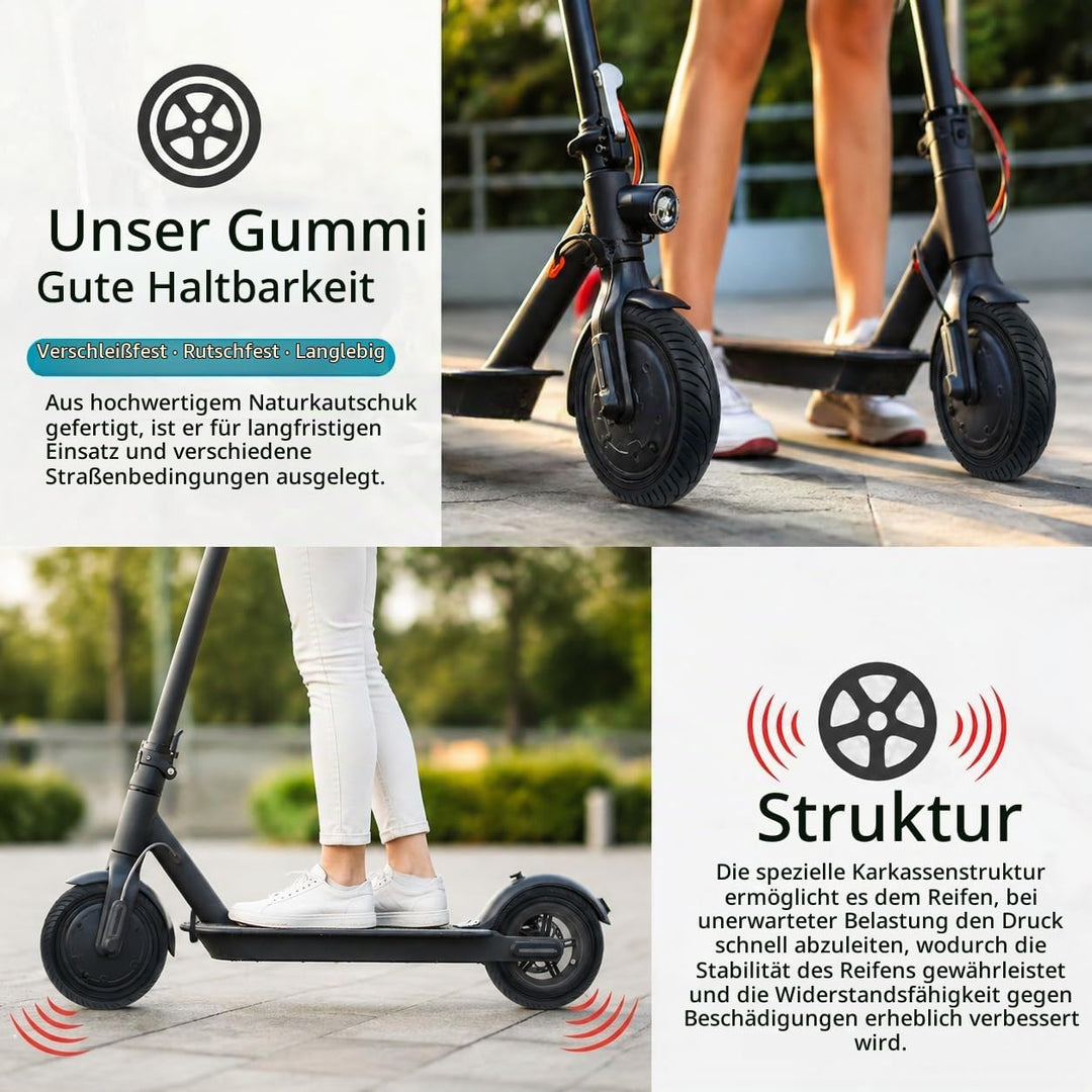 COASTA 60/70-6.5 reifen,vollgummireifen e scooter 10 * 2.5 Solide Reifen Schwarz, Schwarz