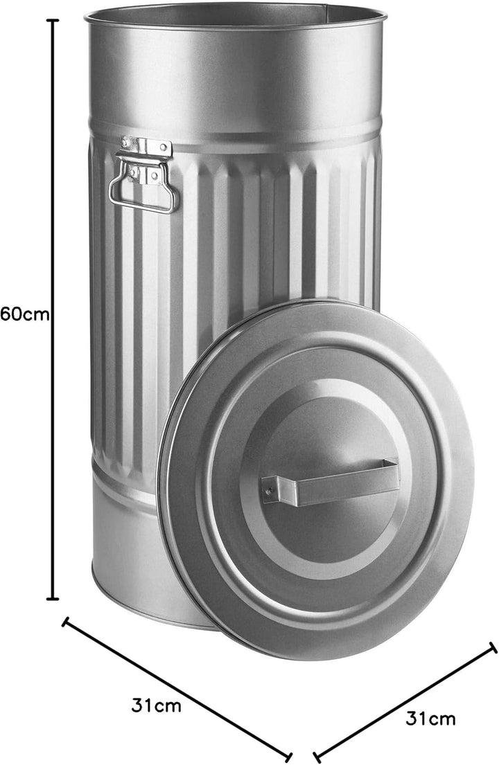 BUTLERS Retro Mülltonne Oskar 40l Mülleimer mit Deckel und Tragegriffen | Küche Abfalleimer ideal al