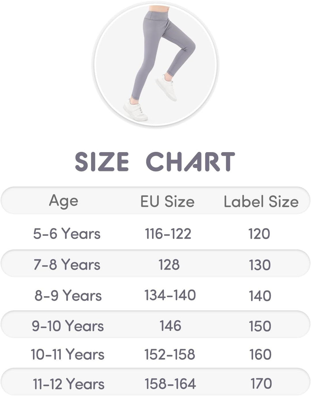 Domee Mädchen Sport Leggings Sporthosen Jogginghose Turnhose Gymnastik 3er-Pack 134-140 Kastanienbra