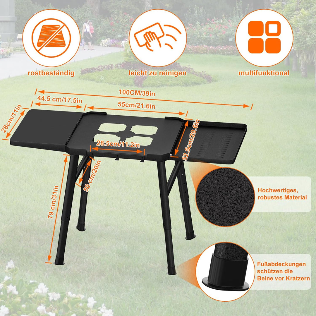 Grillständer für Ninja Woodfire Aussenofen Serie und Grillständer, Beweglicher Ständer zum Ninja Woo