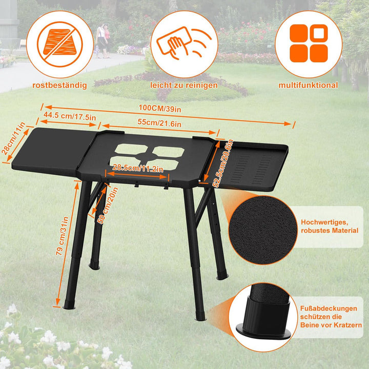 Grillständer für Ninja Woodfire Aussenofen Serie und Grillständer, Beweglicher Ständer zum Ninja Woo