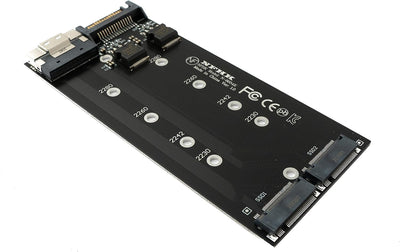 SYSTEM-S NVME M.2 Adapter 2X AHCI zu PCIE Express 3 4.0 Slimline SFF-8654 8X Raid Card
