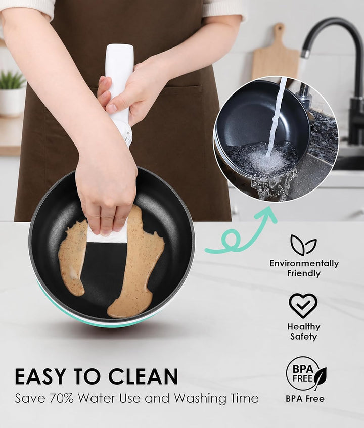 Audecook Electric Pot, 1.7L Elektrische Bratpfanne Travel Portable Pot, Mini Electric Skillet for Do