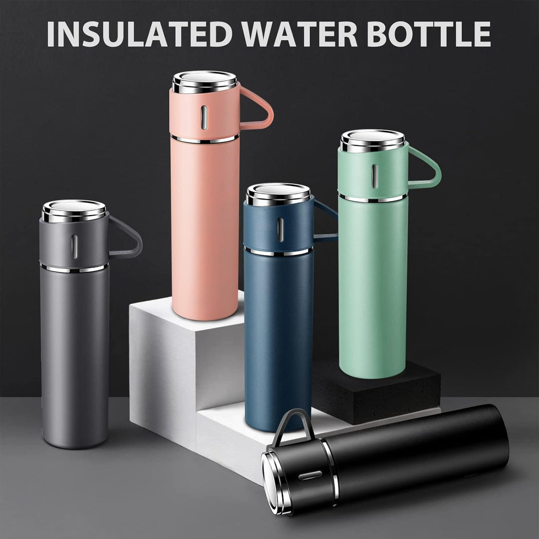 Termosflaschen Edelstahl, Auslaufsichere Thermosflasche, Wasserflasche BPA frei, Isolierflasche 500m