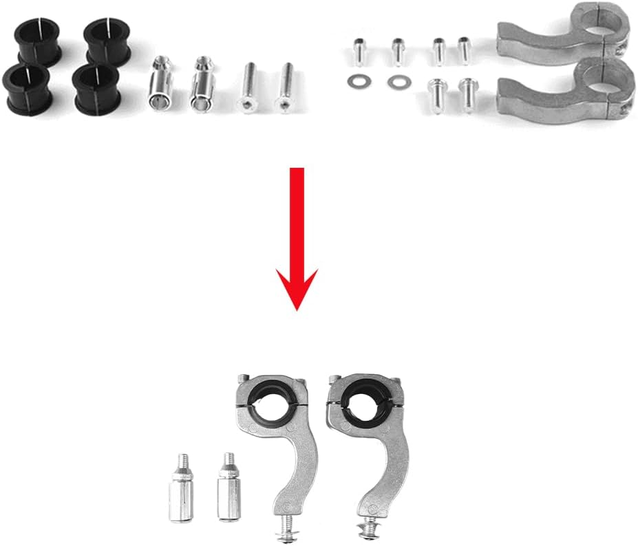 Paar Weiss Universal Motorrad Handschützer 22mm 7/8", Weiss