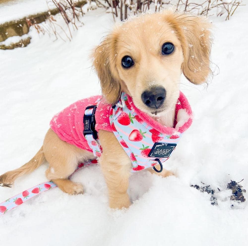 Gooby - Stretch Fleece Weste Pullover Fleece Weste Jacke Sweater für Hunde, Pink, X-Large rose X-Lar
