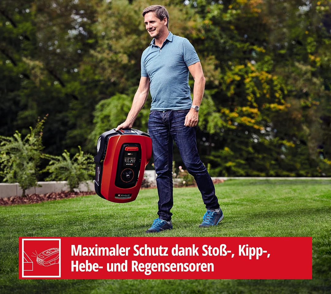 Einhell Mähroboter FREELEXO 600 BT (für bis zu 600 m², Multizonenmäher, Bluetooth App, inkl. 2,5 Ah