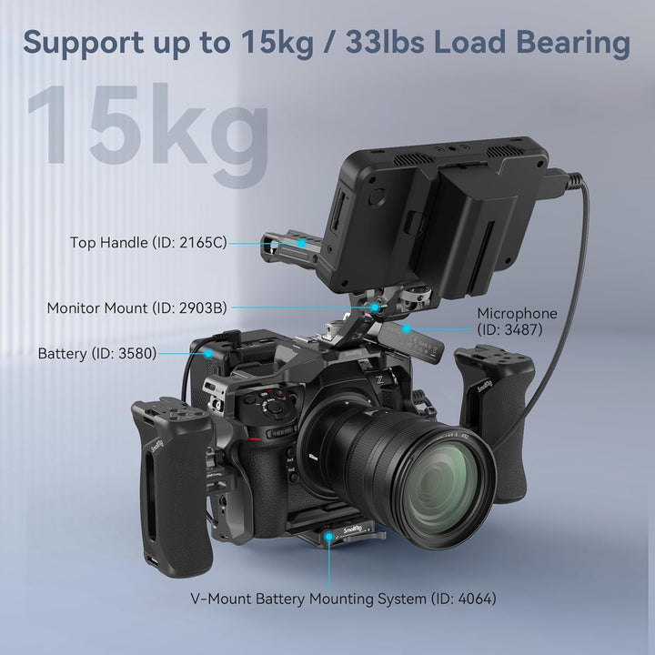 SMALLRIG 1/4" Seitengriff für Kamerakäfige, Aluminium Side Handle mit integriertem 1/4"-20 Gewindelo