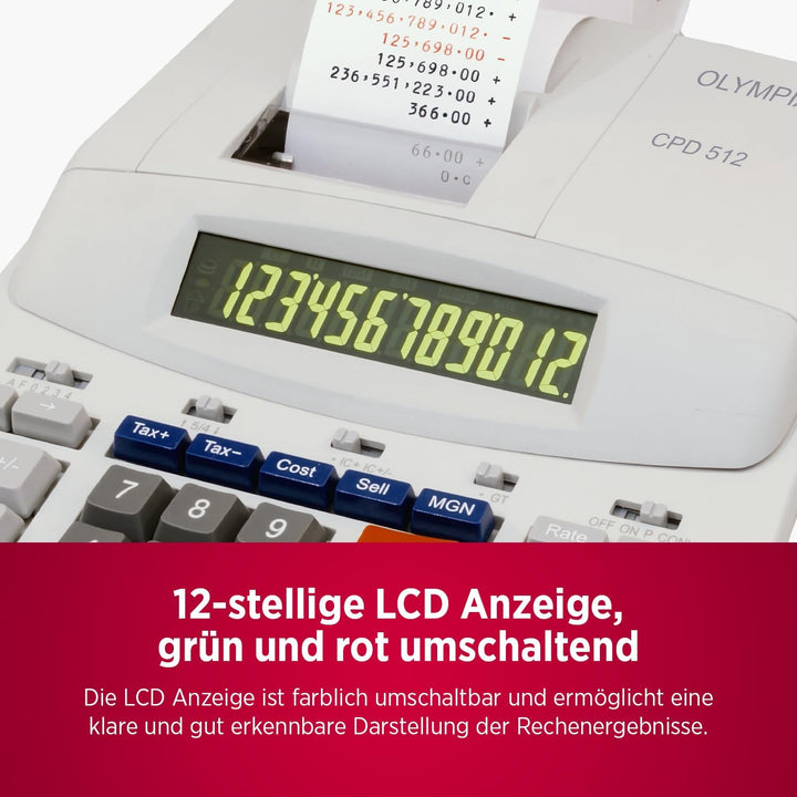 OLYMPIA Tischrechner CPD 512 Single, Single