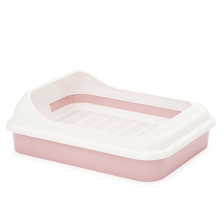 Katzentoilette Schalentoilette Katzenklo Katze Kätzchen Hochrand Reinigungssieb Rosa Lila Gross Rosa