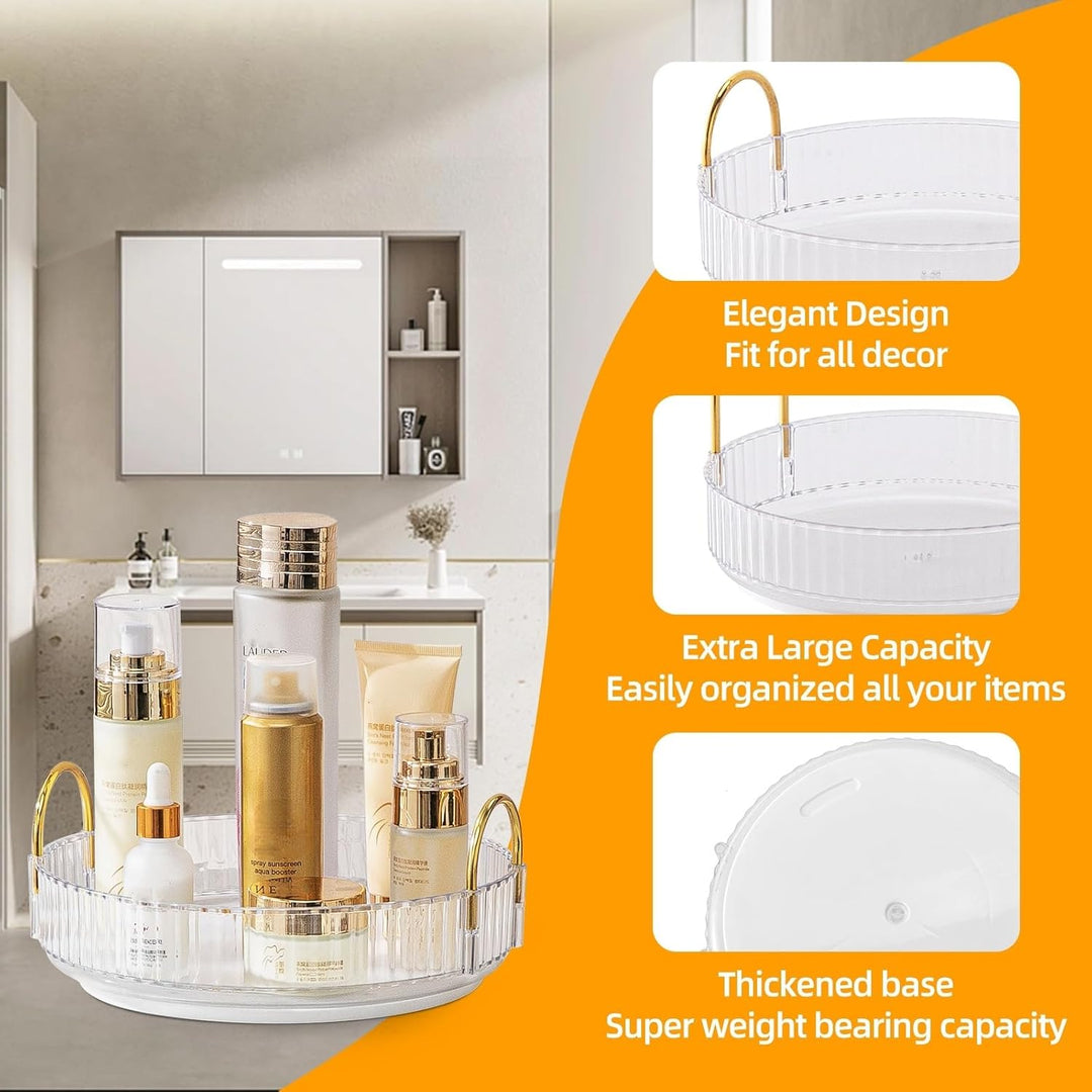 Make Up Organizer, 360° Drehbar Kosmetik Organizer, Beauty Organizer, Hautpflege Organizer für Badez