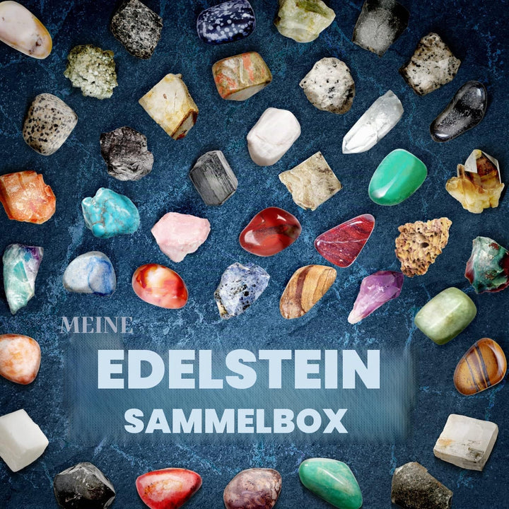 Edelsteine Set für Kinder - Sammeln 48 Stück Kristalle - Perfekt Kindergeburtstag Mitgebsel Gastgesc