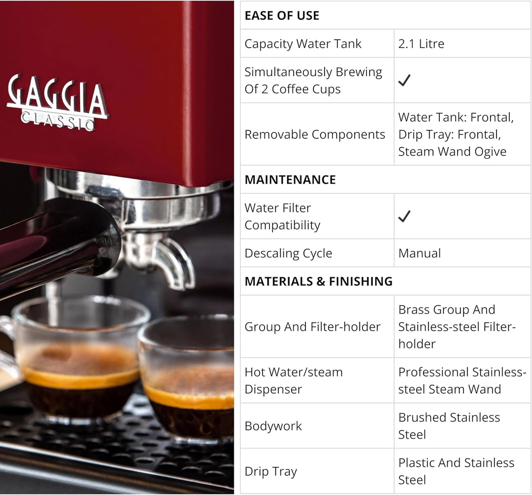 Gaggia Classic Evo rot RI9481/12, Rot