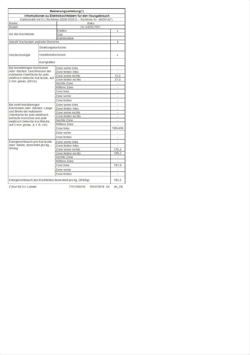 Beko Induktions Kochfeld HII 64200 FMT /Flexibles Kochfeld für alle Ihre Töpfe und Pfannen/Kindersic