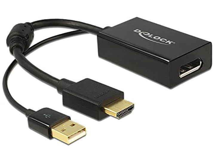 DELOCK Adapterkabel HDMI-A Stecker > Displayport 1.2 Buchse schwarz