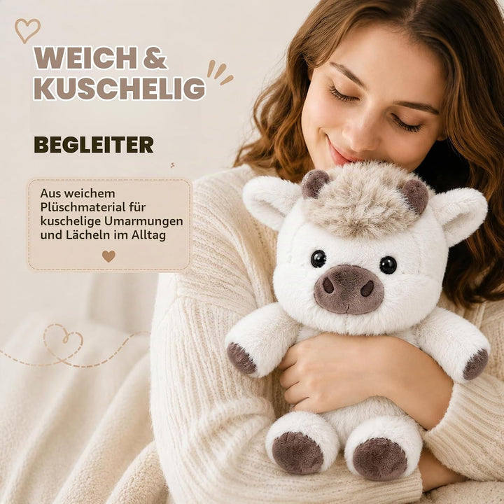 JIASHA Running Cow Plush 45cm, Laufendes Kuh Kuscheltier, A