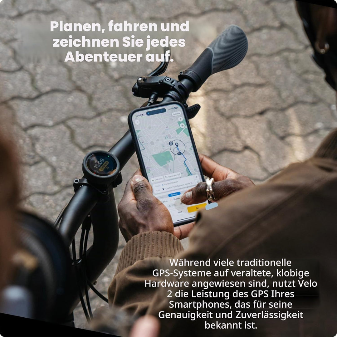 Beeline Velo 2 Navigationsgerät Ø46,4mm für Fahrrad + universelle Lenkerhalterung | Fahrrad