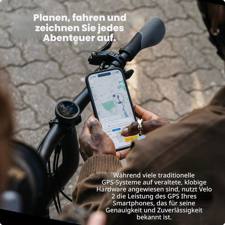 Beeline Velo 2 Navigationsgerät Ø46,4mm für Fahrrad + universelle Lenkerhalterung | Fahrrad