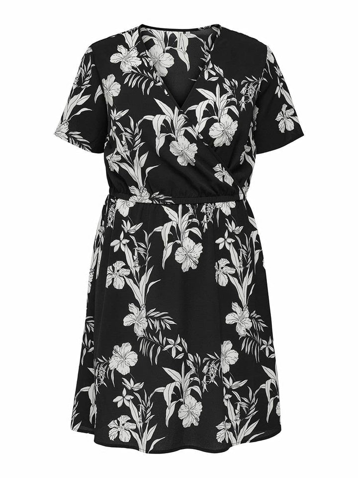 ONLY Carmakoma Female Kleid Curvy Wickeleffekt 48Black