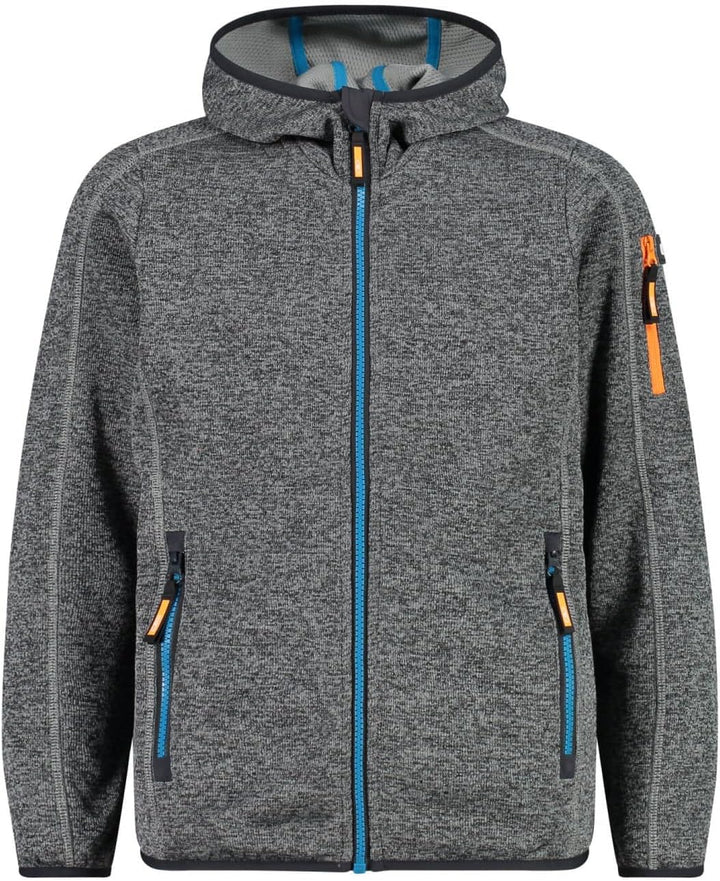 CMP Jungen Kinder-knit-tech-jacke mit Fester Kapuze Knit-Tech Kinder Jacke mit fester Kapuze 110 Ant