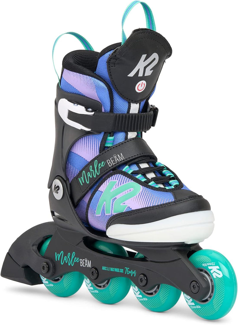 K2 Skates Mädchen Inline Skates MARLEE BEAM, purple-green L (EU: 35-40 / UK: 3-7 / US: 4-8) purple -