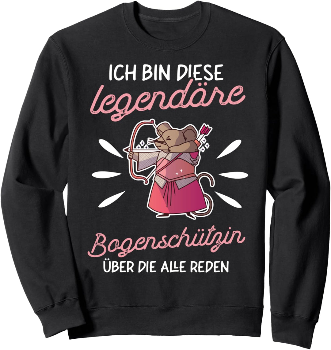 Pfeil Bogen Bogenschiessen Bogensport Bogenschützin Sweatshirt
