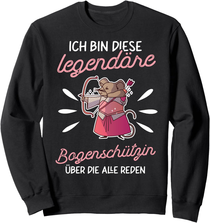 Pfeil Bogen Bogenschiessen Bogensport Bogenschützin Sweatshirt