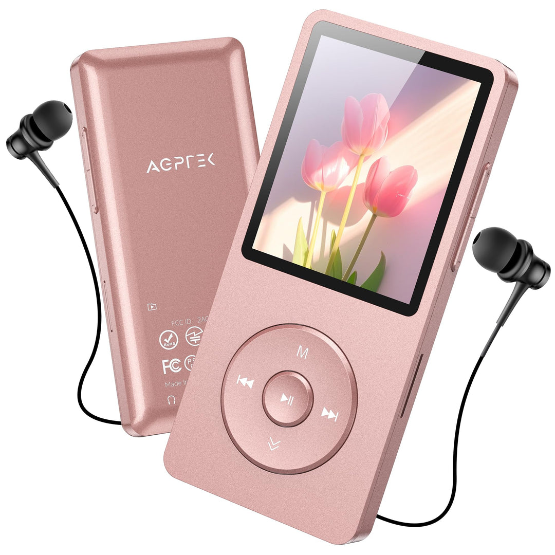 AGPTEK 64 GB Klassischer MP3 Player, 70 Stunden Akkulaufzeit tragbare HiFi Musik Player mit Kopfhöre