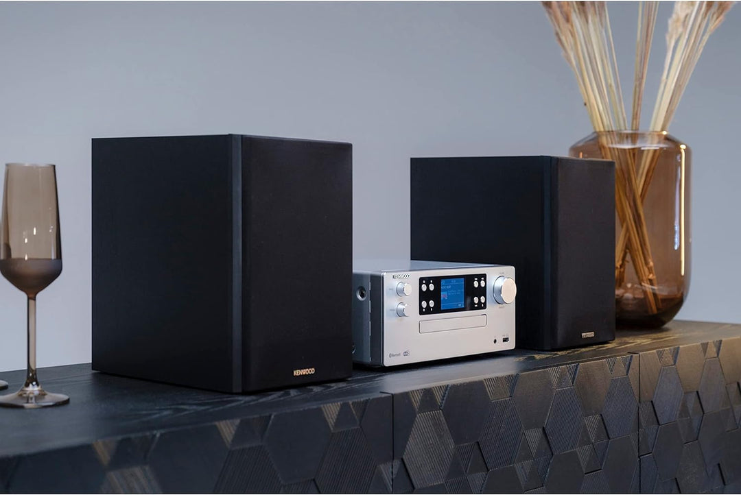 KENWOOD M-925DAB-S - Micro HiFi-System mit DAB+, CD, USB, Bluetooth, 2 x 50 Watt RMS und TFT-Display
