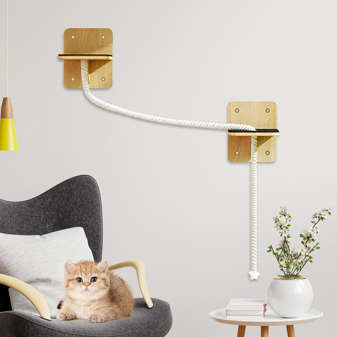 Wandregale Für Katzen-Platzsparendes Wandregal für Katzen mit Halterung,Kletterwand mit Liegeplatz,